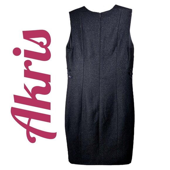 AKRIS BEAD EMBELLISHED ELEGANT SHEATH OCCASION PARTY DRESS, SIZE 8 - Picture 3 of 12